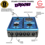 Eurochef 3G+1E Standing Cooker EG55 - Image 3