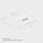 Haier Hood 60cm Kitchen Chimney Hood HXP60P-275B - Image 2