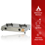 Ramtons Gas Cooker 2 Burner Stainless Steel- RG/544 - Image 2