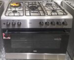 MIKA MST9041WEF10PB Standing Cooker, 90cm x 60cm, 4 Gas Pool Jet Burners (1 Wok) + 1 RAPID Hot Plate, FLAME FAILURE SAFETY, Auto Ignition, 10 Function Full 90cm Electric Oven (Air Fry+Convection Fan), Rotisserie, Platinum Grey - Image 2